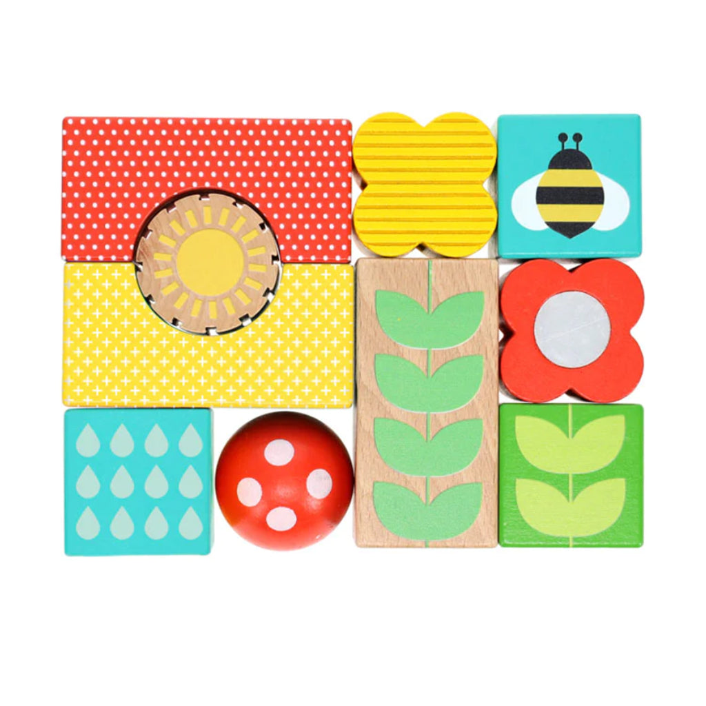 Petit Collage Discovery Garden Box blocks