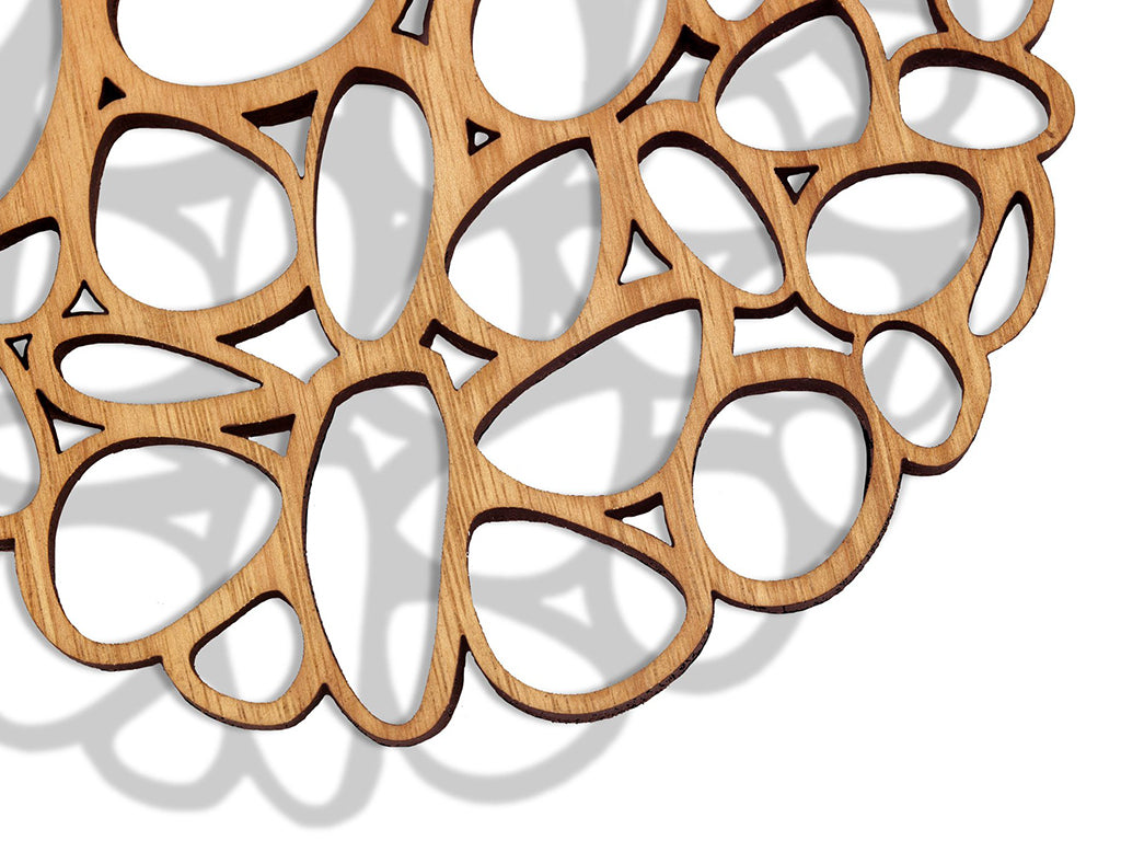 Five Ply Design set of 2 laser cut trivets pebbles Close Up