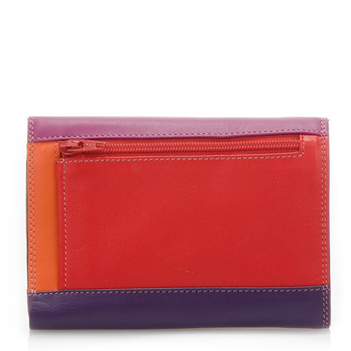 double flap wallet sangria